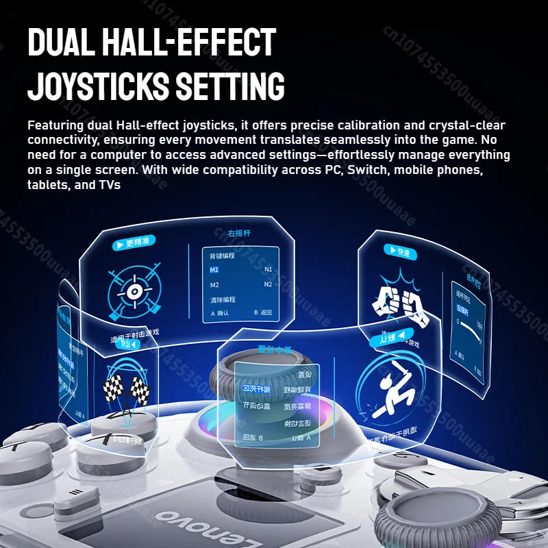 Lenovo X01 Smart Screen Wireless Gamepad, Dual Hall Joystick