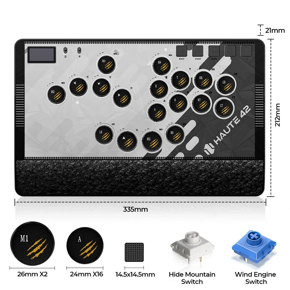 Haute42 C-AT Magnetic Leverless Hitbox Controller for PC/PS4/PS5