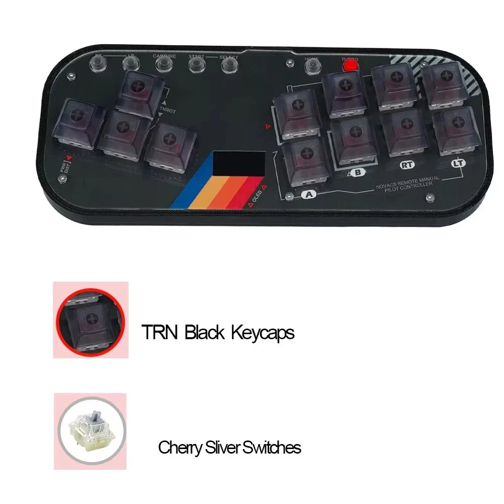 Mini HitBox Controller SOCD Arcade Stick Keyboard RGB Cherry Switch For PC Android PS4 Misterfpga