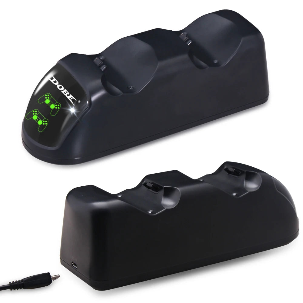 Dual PS4 Controller Charging Dock with LED Indicator
