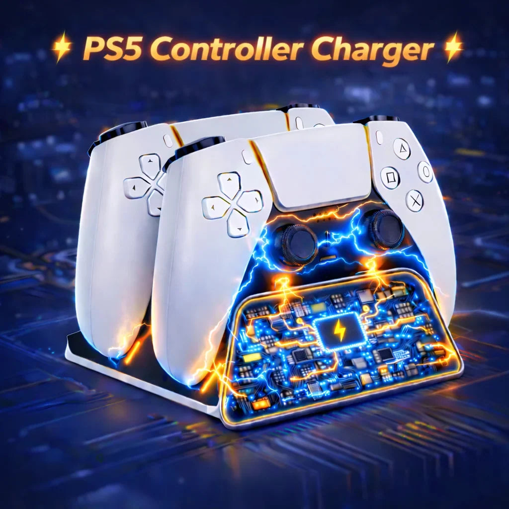 Dual Fast Charging Dock for PS5 Controller Charger Station with LED Indicator Gamepad Charging Stand PlayStation 5 Accessories