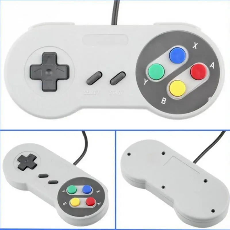 Wired SNES Retro Game Controller Sensitive Responsive Buttons Plug Play for Family Gathering Game Activities