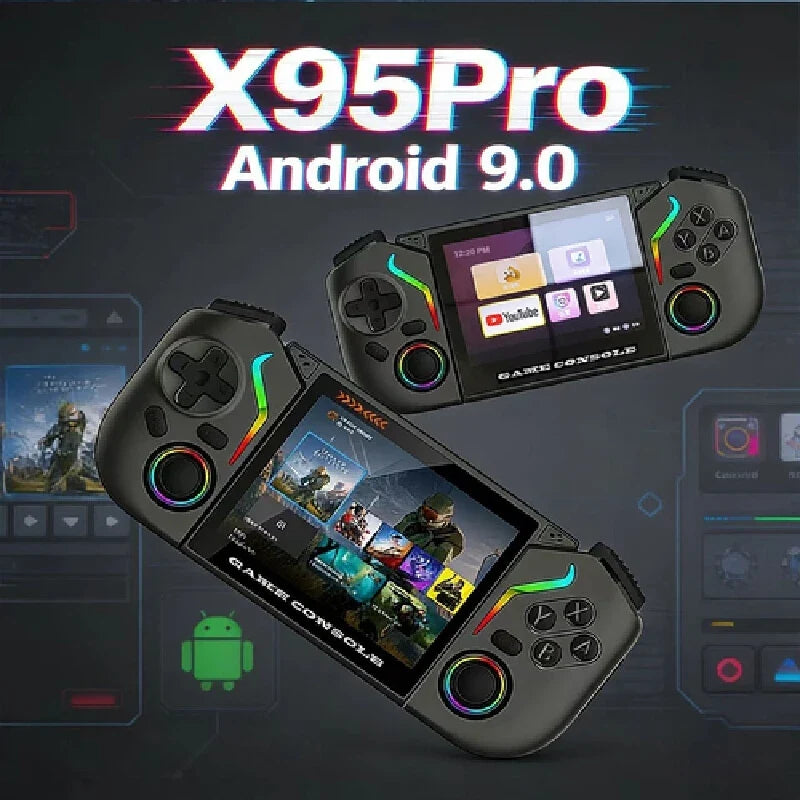 Handheld Gaming Consoles X95 Pro Open Source Android Dual System Dual Joystick Retro Portable Video Game Player For Adults Use