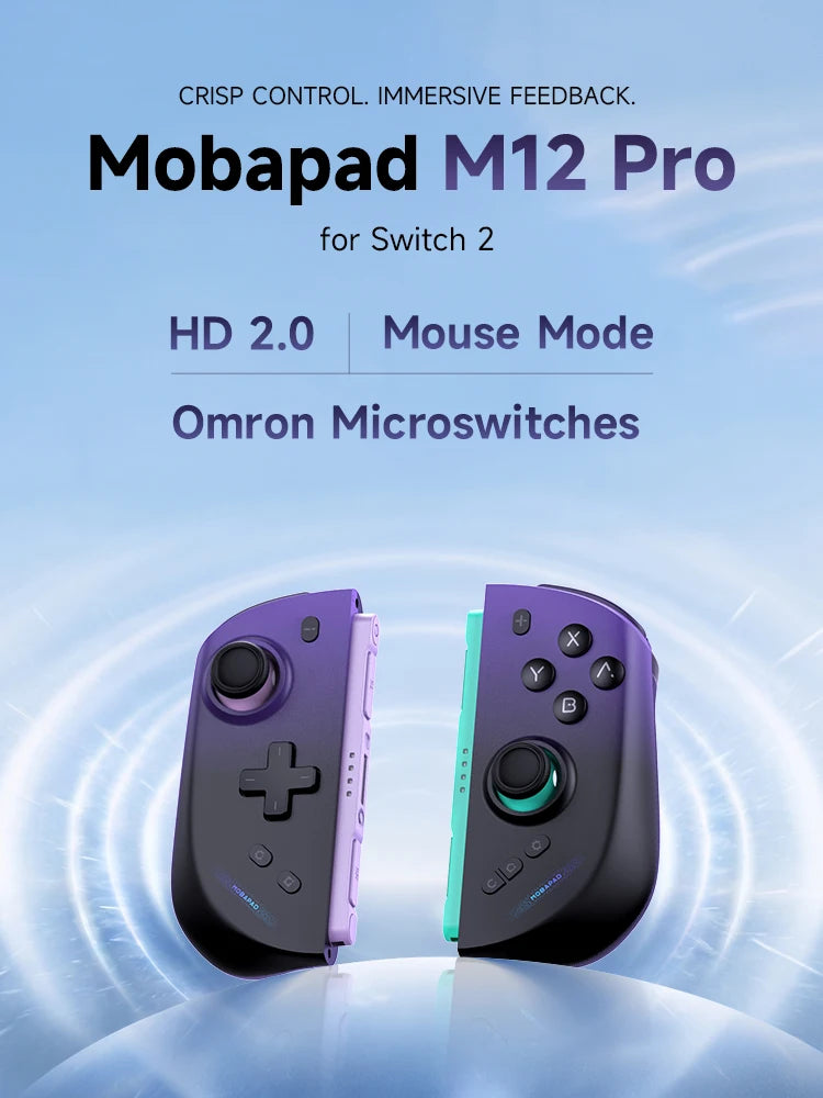 MOBAPAD M12 Pro Switch 2 JoyPad Controller for Nintendo Switch 2 with TMR Glide Joysticks HD 2.0 Wide-Frequency LRA Vibration