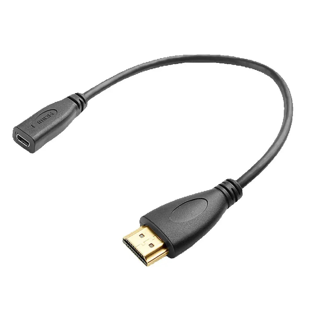 UXG Micro HDMI Female to HDMI Male Adapter Cable 20cm