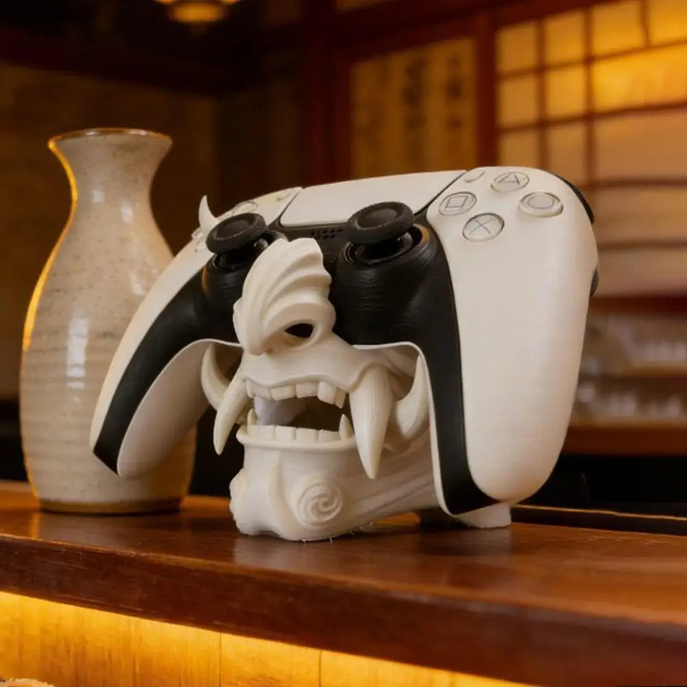 PS5 Controller Ghost Mask PLA Display Stand White Holder