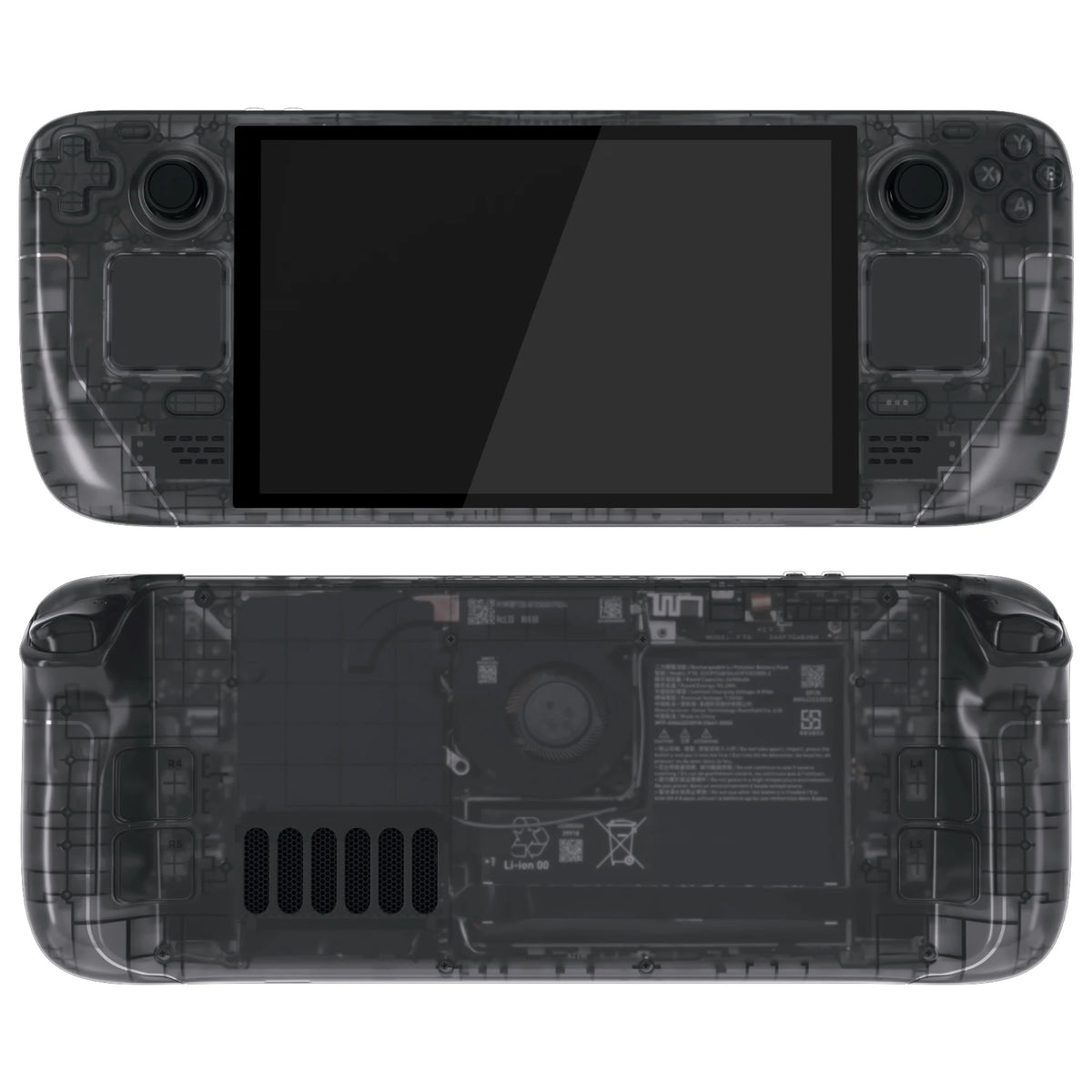 eXtremeRate Steam Deck Clear DIY Shell, LCD or OLED