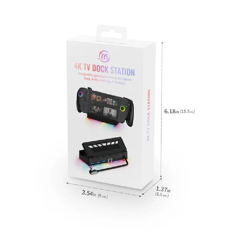 Controller Stand Extension Dock 4k 120hz Video Out 2 1 1000mbps Lan Port 100w Usb C Pd Rgb Dock Station For Rog Ally Steam Deck