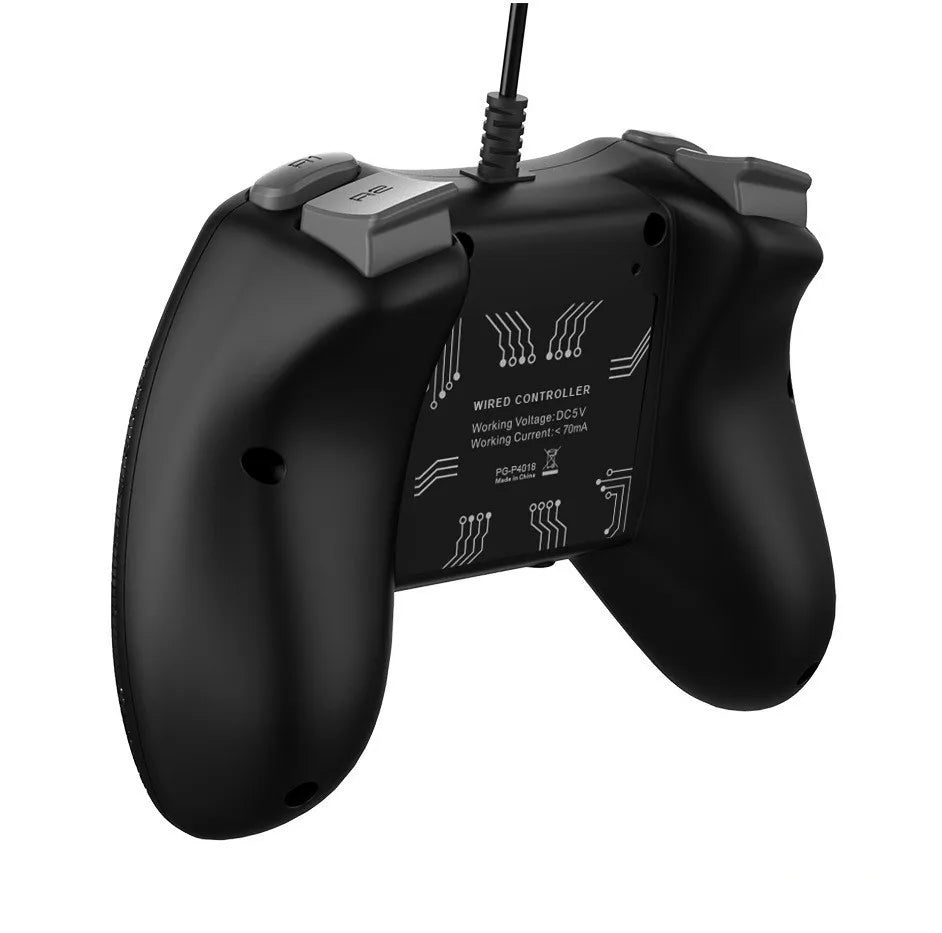 PG-P4018 Wired Game Controller for PS4/PS4 Slim/PS4 Pro/PS3/PC – Plug-and-Play Triangle Hero Controller with Turbo Function