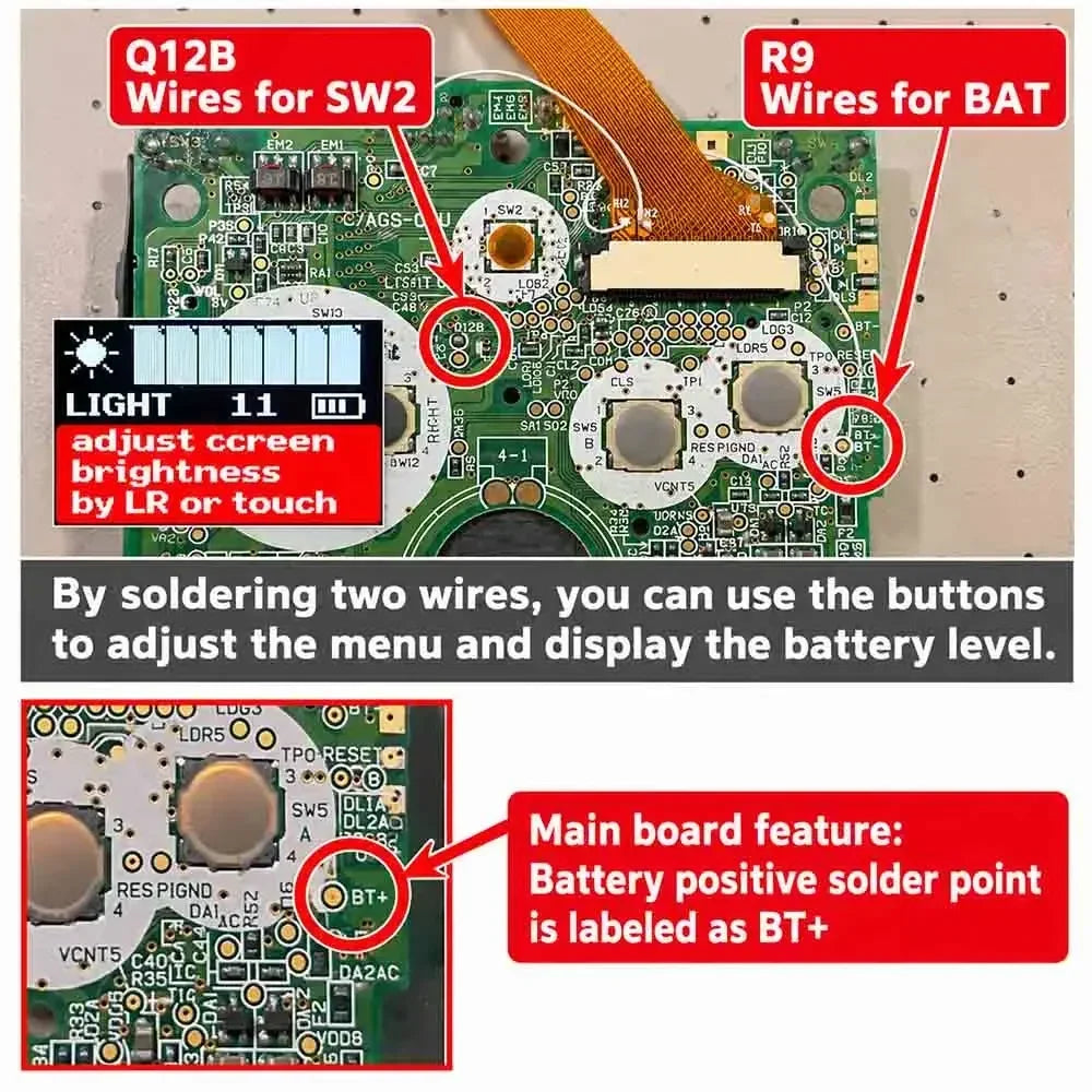 FunnyPlaying IPS V5 LCD Kit for GBA SP, 3.2" Laminated 960x640