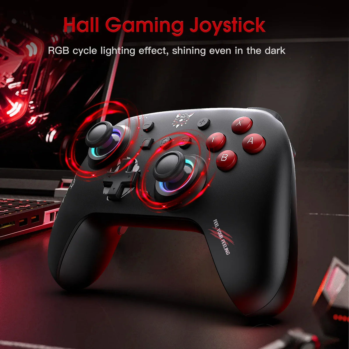 ONIKUMA C1 Wireless Gaming Controller with Hall Joystick, RGB