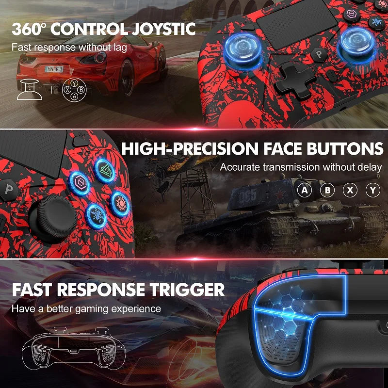 Bonacell PS5 Wireless Controller with Turbo & Macro Programming