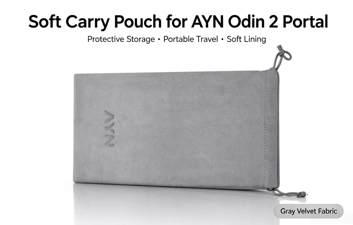 AYN Odin 2 Portal Accessories Bundle, TPU Ergonomic Grip, Soft  Pouch & Hard Shell Carrying Case for Handheld Game Console