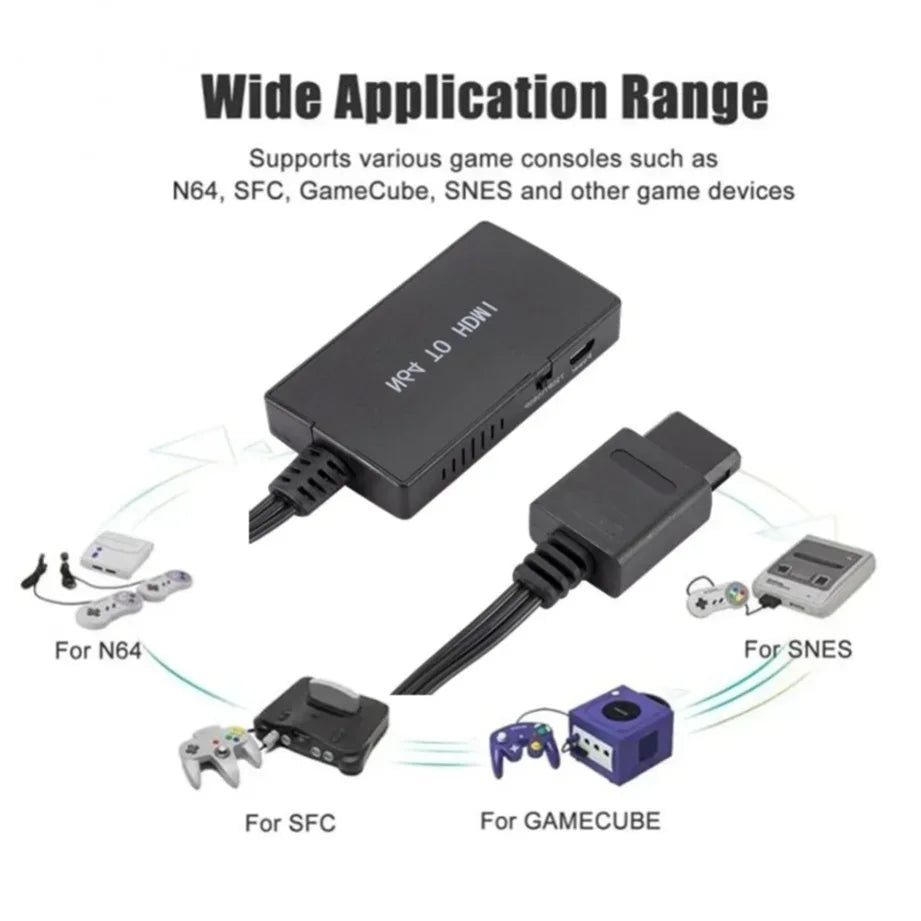 N64 to HDMI Converter for SNES and GameCube, Plug and Play