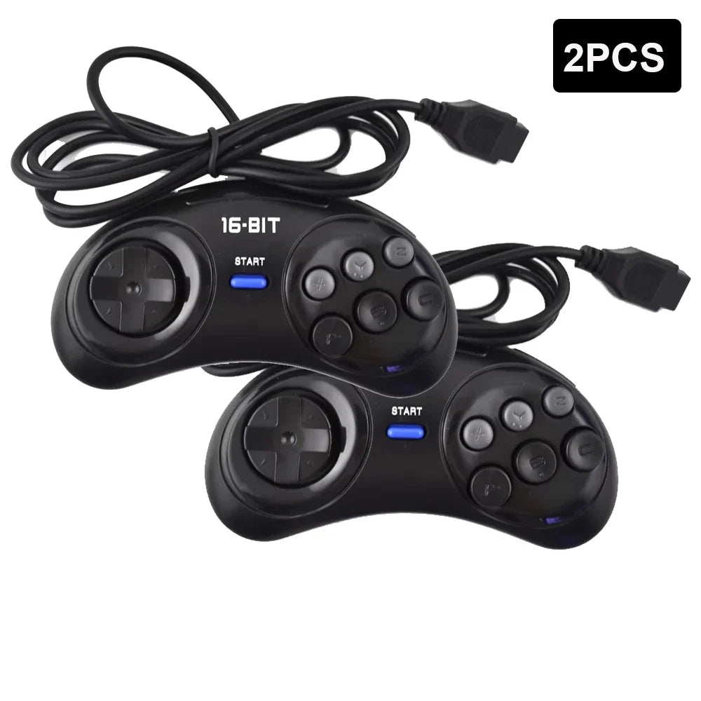 2pcs/1pc Game controller for SEGA Genesis for 16 bit handle controller 6 Button Gamepad for SEGA MD Game Accessories