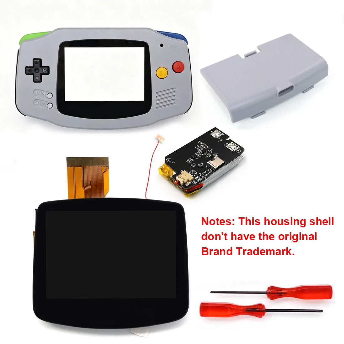 HISPEEDIDO GBA V5 720x480 IPS Drop-in Screen Kit with Shell