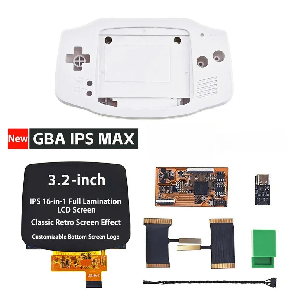 GBA 3.2-Inch IPS LCD Kit, 960x640 with Custom Shell