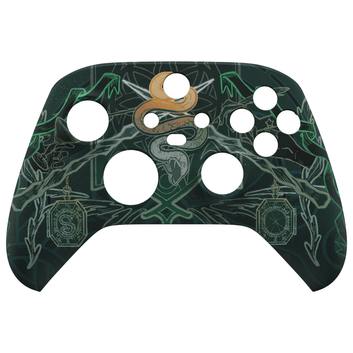 eXtremeRate Custom Pattern Part Faceplate, Soft Touch Grip Front Housing Shell Case for Xbox Series X/S (Xbox Core) Controller