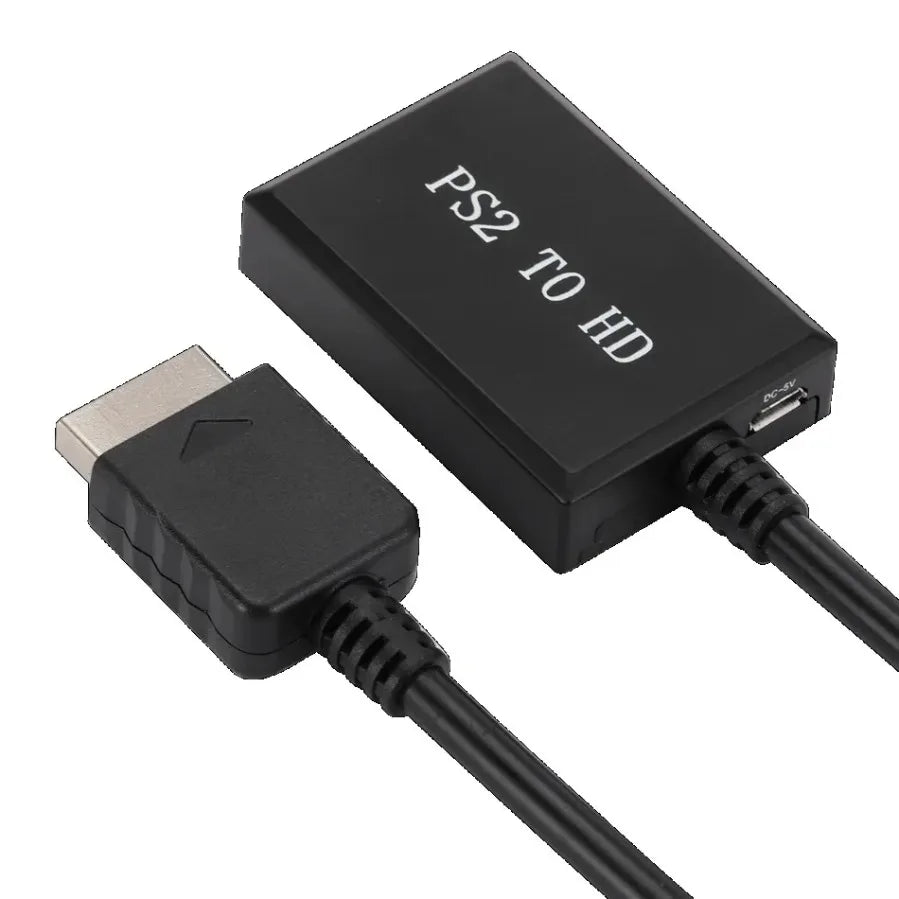 1080P PS2 to HDMI-Compatible Video Audio Converter Support PS1/PS2/PS3 Display Modes for HDTV PC with HD Cable PS2 to HD Adapter
