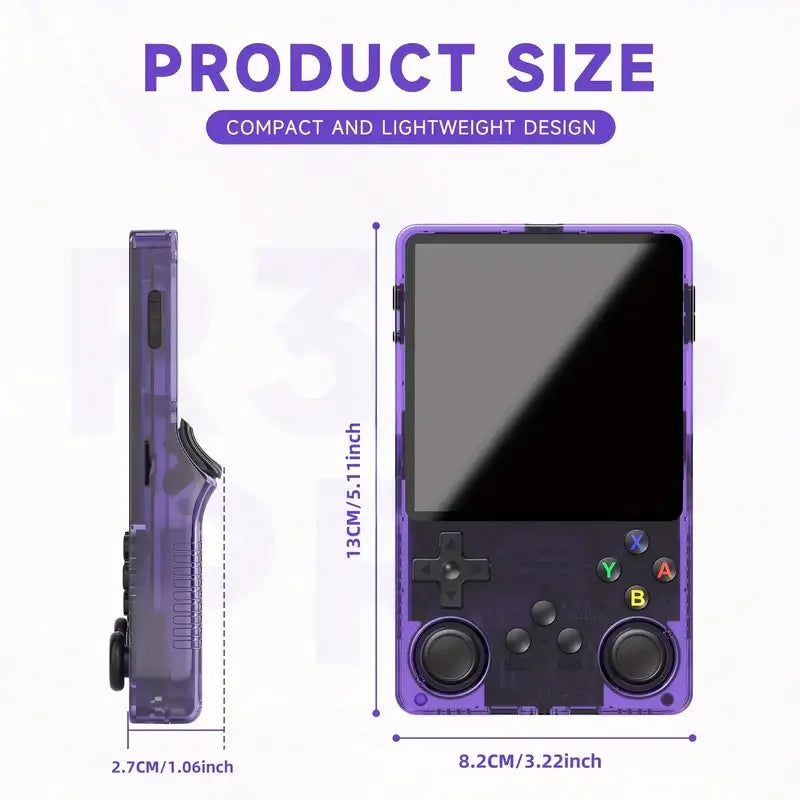 R36S Pocket Retro Handheld Game Player with Linux Operating System, Built-in 3.5 Inch IPS Display, Portable Gaming Console
