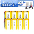 103665 3.7V 3000mAh Lithium Polymer Battery For Open Source Console Miyoo Mini Plus Game Machine Battery+PH2.0 Plug XH2.54 Plug