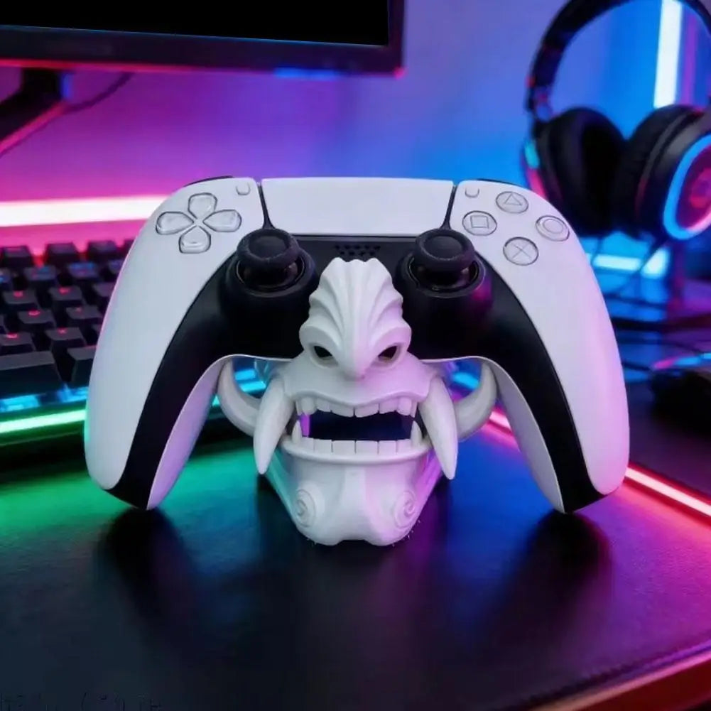 Ghost Mask Controller Stand for PS5, 3D Printed Display Holder