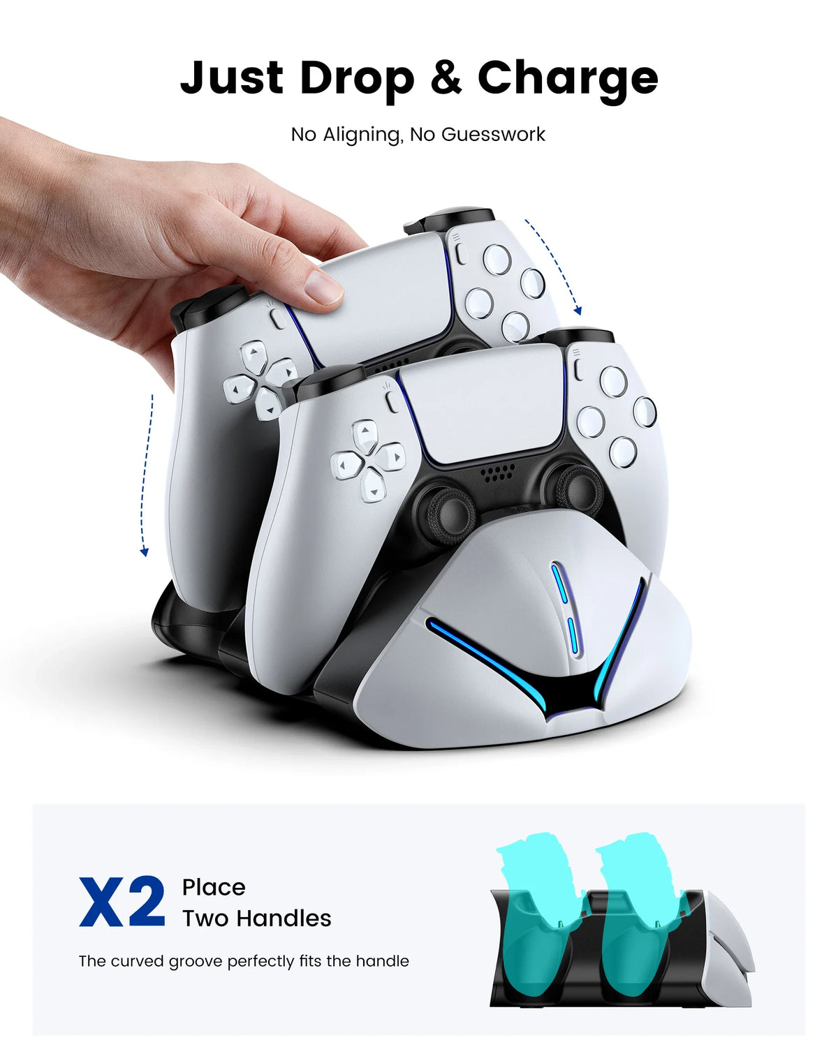 BEBONCOOL FC600/FC304 PS5 Controller Charging Station, Type-C