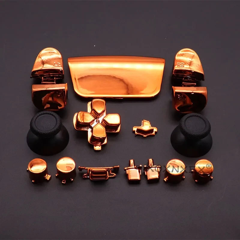 Chrome Button Set for PS5 Controller BDM-020 V2 with D-pad