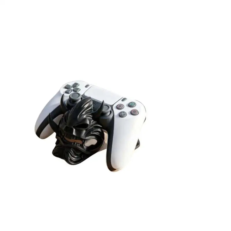 3D Printing Game Controller Base Samurai Oni Mask Shaped Desktop Display Stand For Game Console And PC Decoration