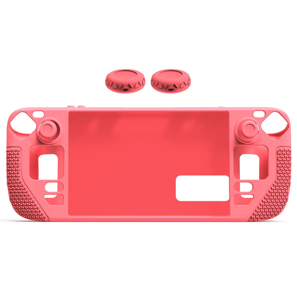 Steam Deck Standing Silicone Case with 2 Pairs Thumb Grips