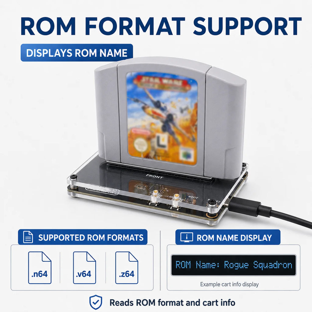 Auroxin N64xCart USB-C Cartridge Dumper for Nintendo 64