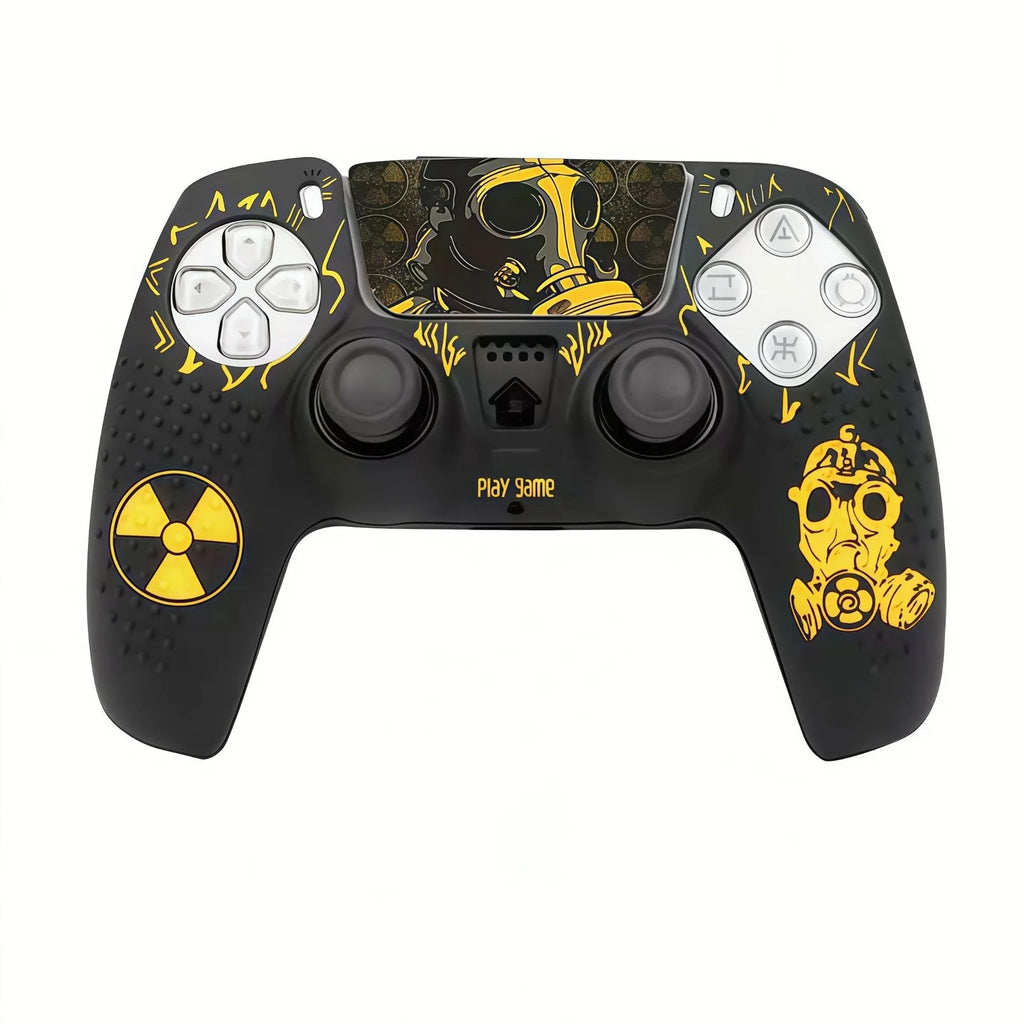 Anti-Slip Silicone Protective Skin For PS5 Controller Cover Case Compatible with PS5 Controller with 2 Thumb Grip Cap 1 Sticker