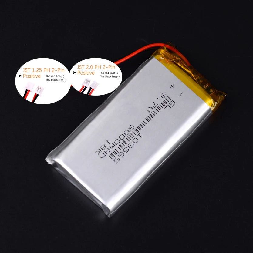 Silicone Wires JST1.25 103565 3.7V 3000mAh Rechargeable Li-Polymer Li-ion Battery  Lipo For console Miyoo Mini Plus Game machine
