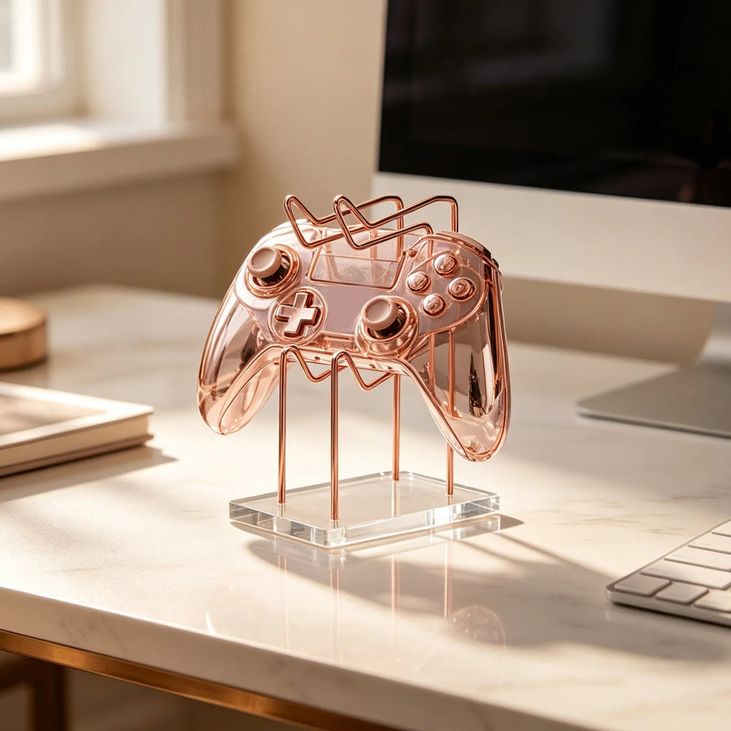 Clear Acrylic Game Controller Stand with Headset Holder