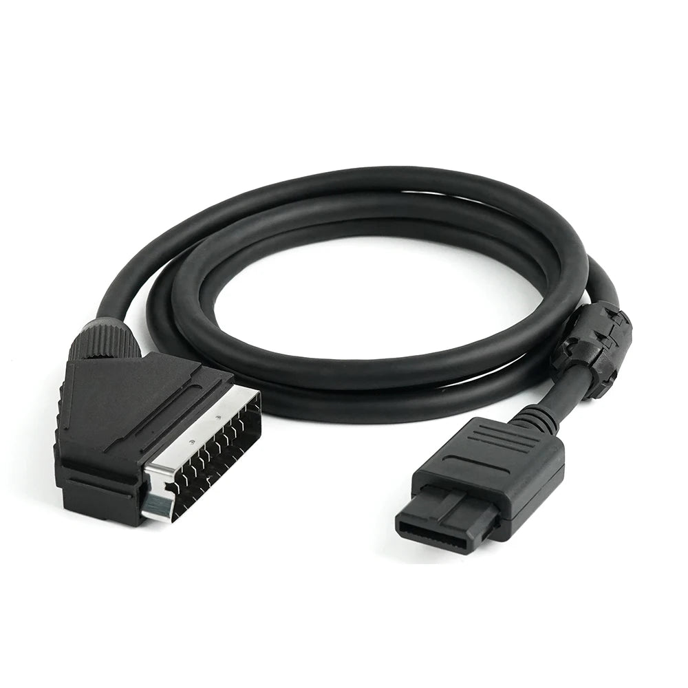1.3m SCART Cable  TTL SYNC Singnal 24AWG  Professional Audio and Video Connection Solution For Dreamcast N64 SNES SFC