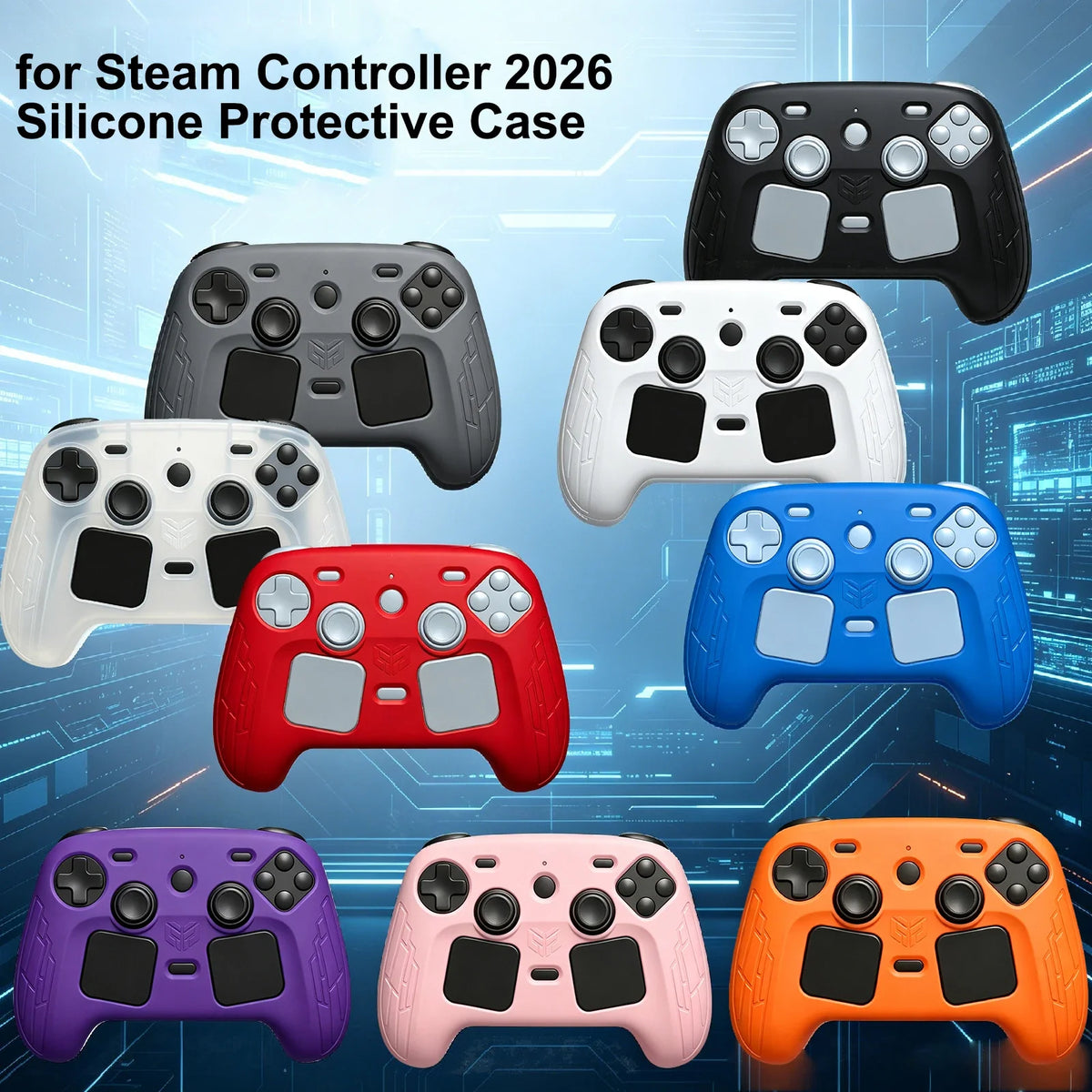 Silicone Case for Steam Controller 2 with 2 Thumb Grip Caps