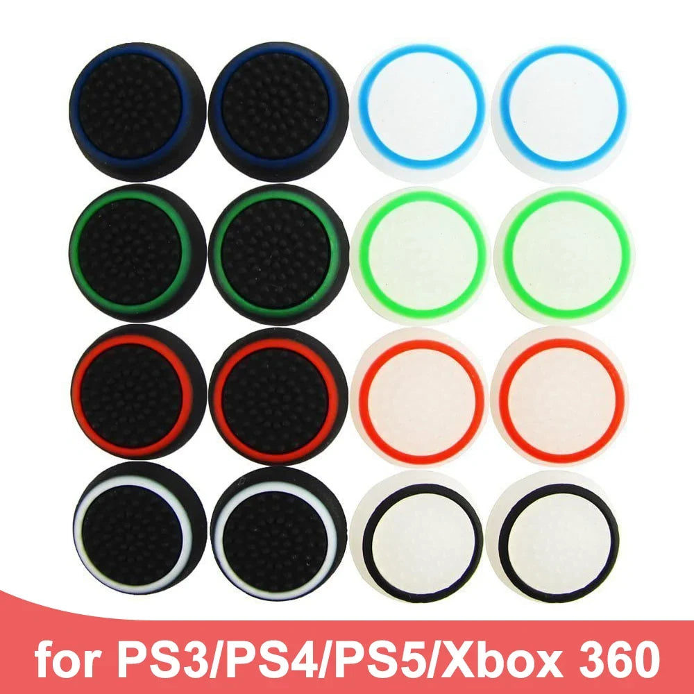 2pcs Soft Silicone Joystick Caps for PS5, PS4, PS3 Controllers