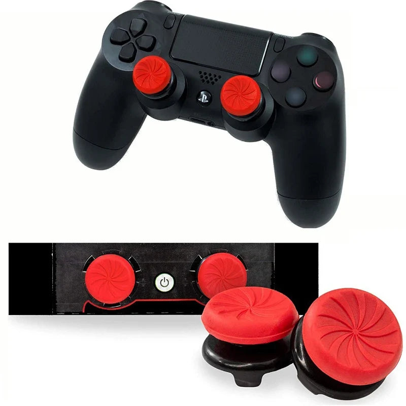 Silicone Thumb Grips for PS4 PS5 Controller, 2pcs Extender Caps