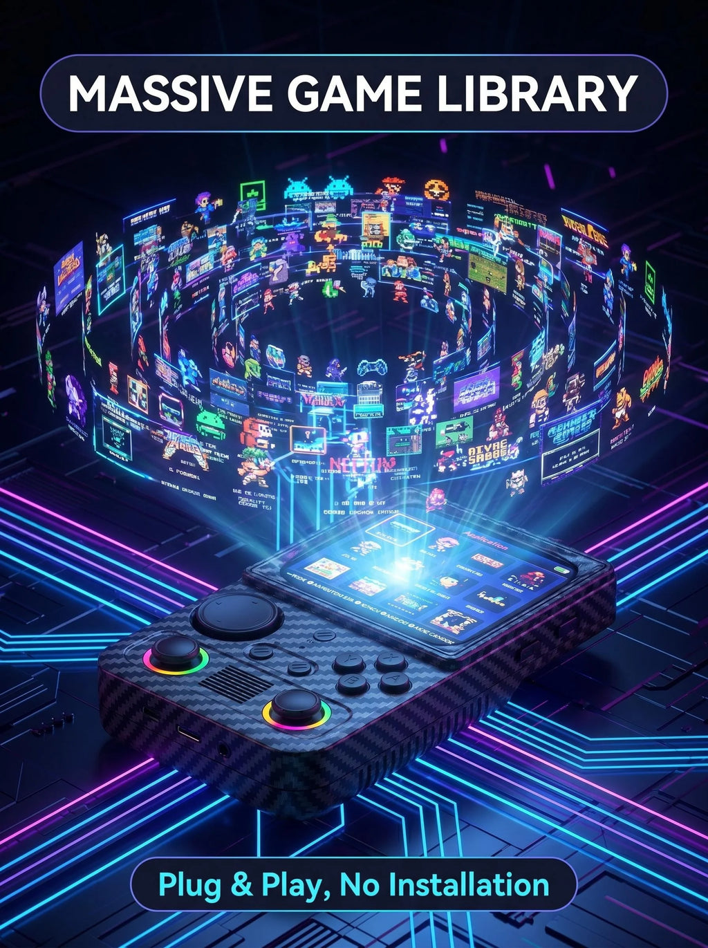 R36T MAX Retro Handheld Console, 18000+ Games, 4-Inch IPS