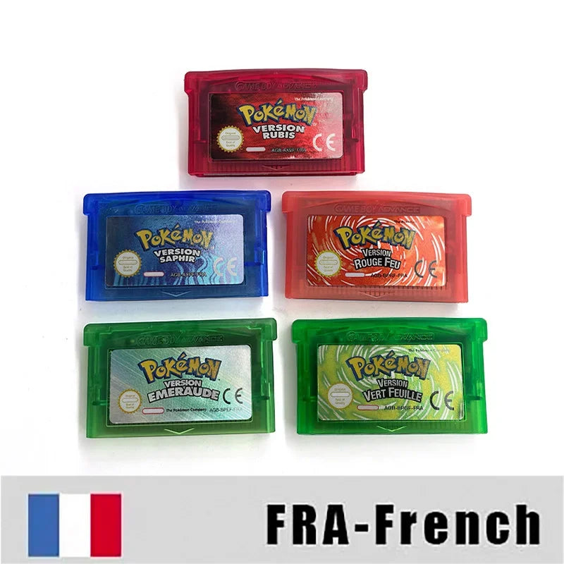 Pokémon GBA Game Cartridge Reproduction Regional Versions