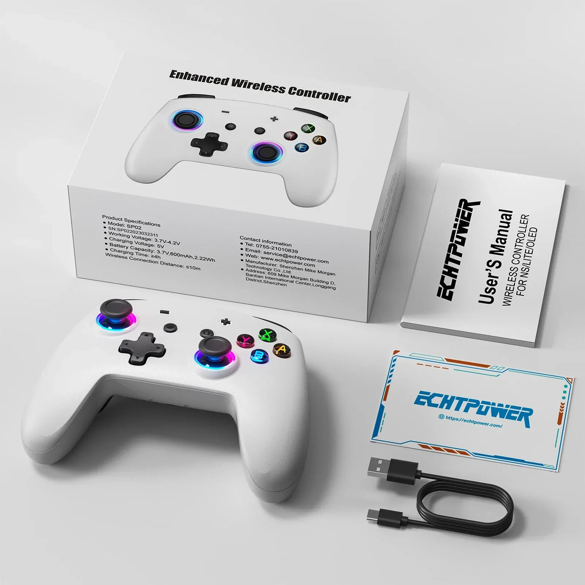 ECHTPower Wireless Gamepad Controller for Switch2/PC - Joystick for Video Game Consoles And Accessories
