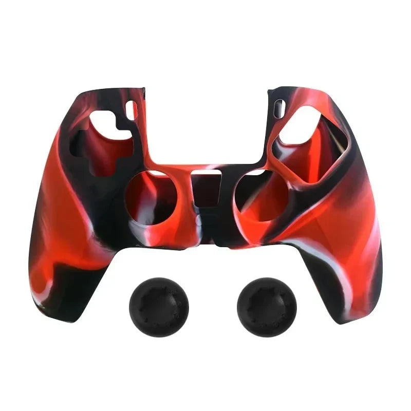 DATA FORG Camouflage Silicone Grip Cover for PS5 Controller, Anti-Slip Protective Skin Game Controller Accessories