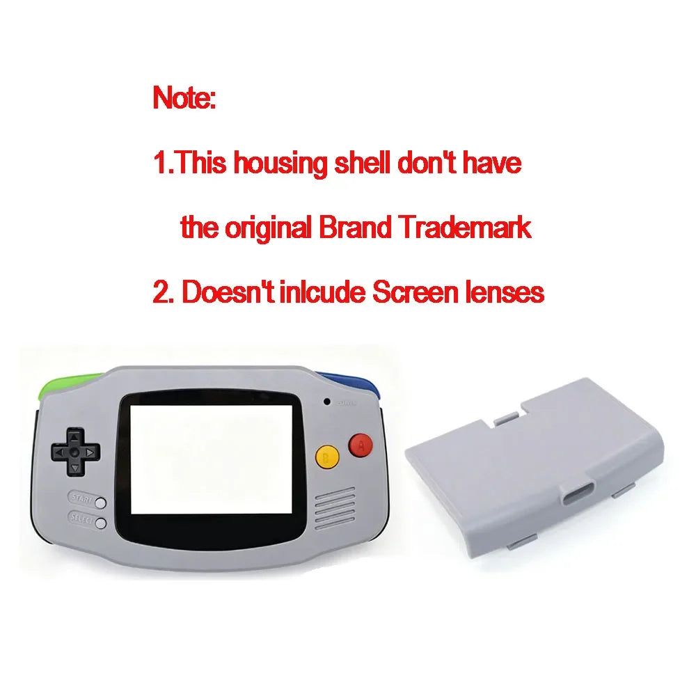 Replacement Housing Shell With USB-C Battery Cover With Buttons Rubber For HISPEEDIDO Game Boy Advance GBA IPS V2/V5 Battery MOD