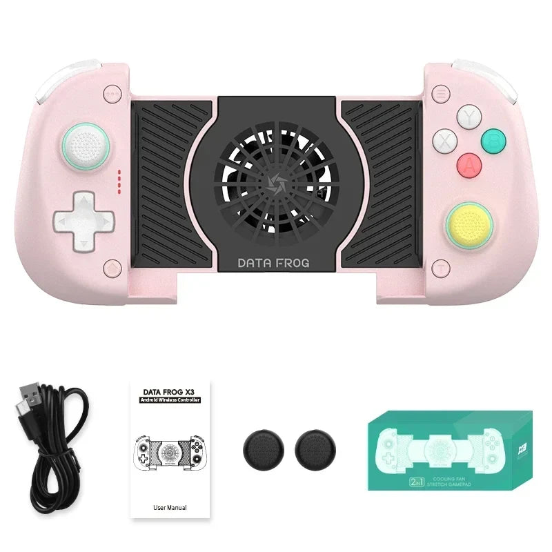 DATA FROG X3 Pro Wireless Mobile Gaming Controller for Smartphone Esports Gamepad with Dual Vibration Ergonomic Design