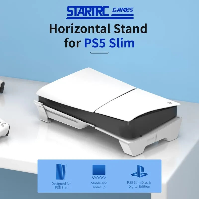 Game Stand For Sony PS5 Slim Pro Console Playstation Play Station PS 5 Horizontal Gaming Accessories Support Base Holder Cradle