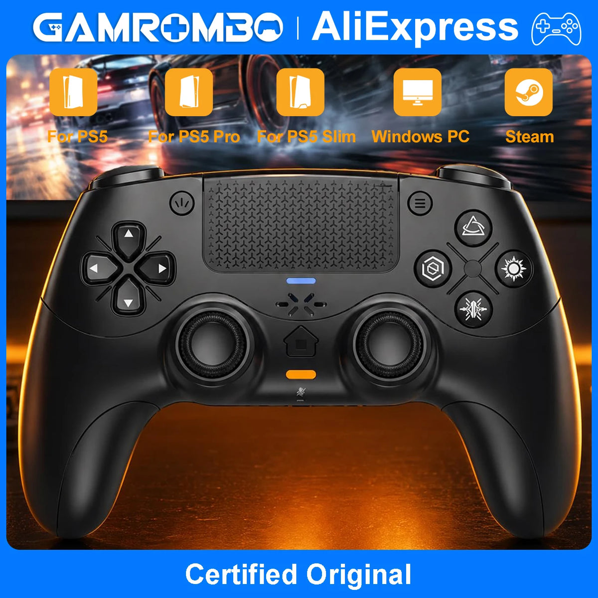 GAMROMBO RH-5189 Wireless Controller for PS5 and PC