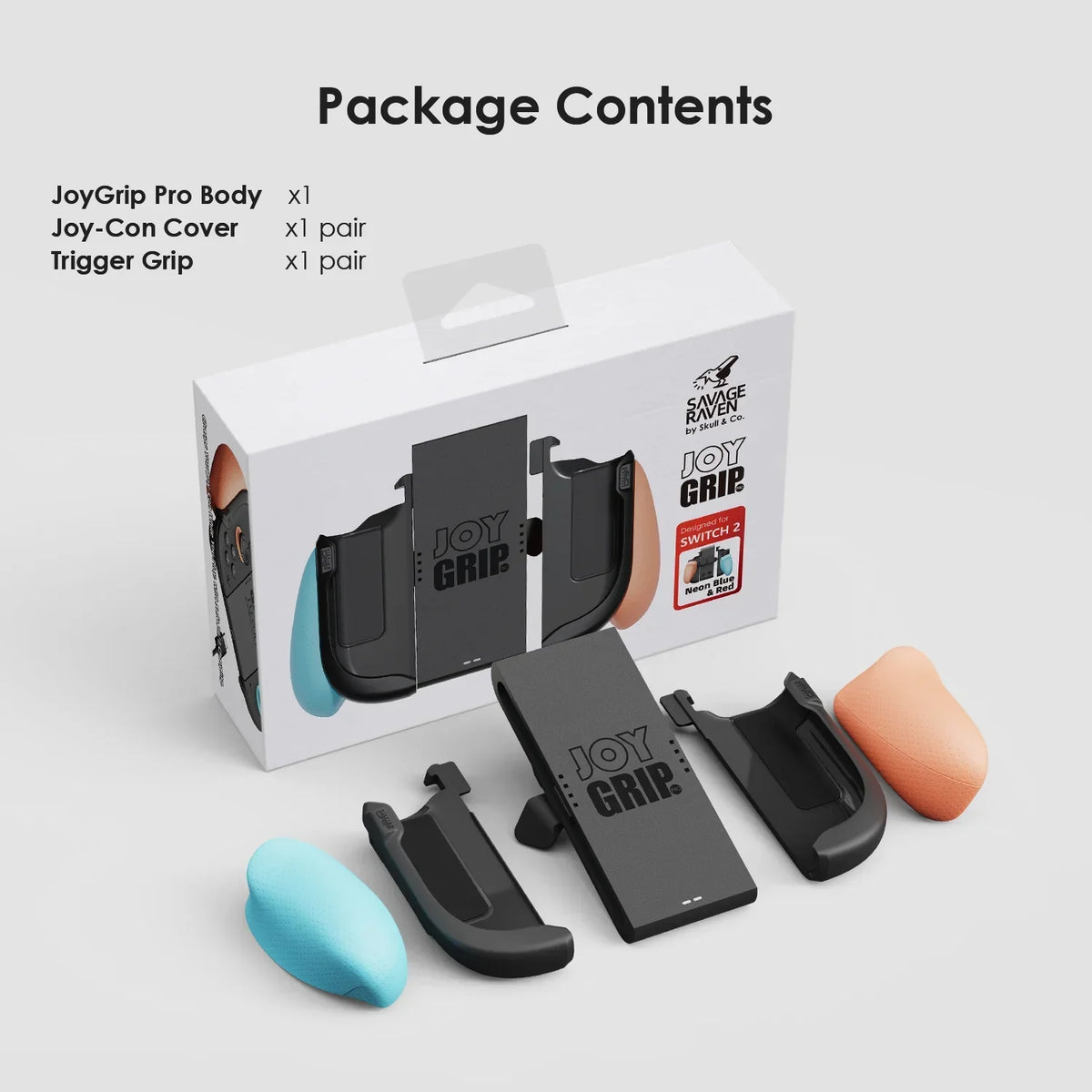 JoyGrip Pro Ergonomic Charging Grip for Switch 2 Joy-Con