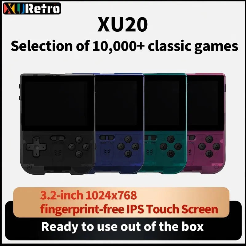XU20 Android Handheld Game Console, 3.2-inch IPS Touch Screen
