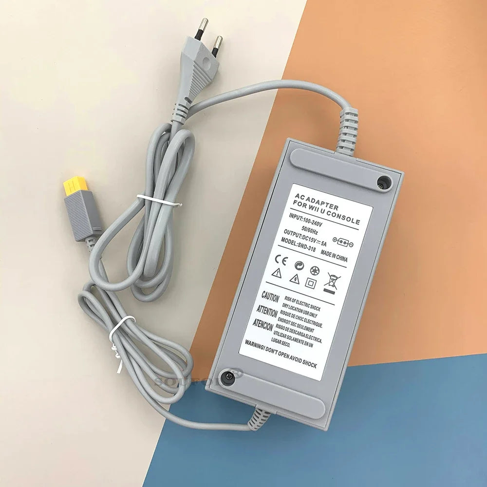 AC-033 AC Adapter for Nintendo Switch & Wii U, US/EU/UK Plug