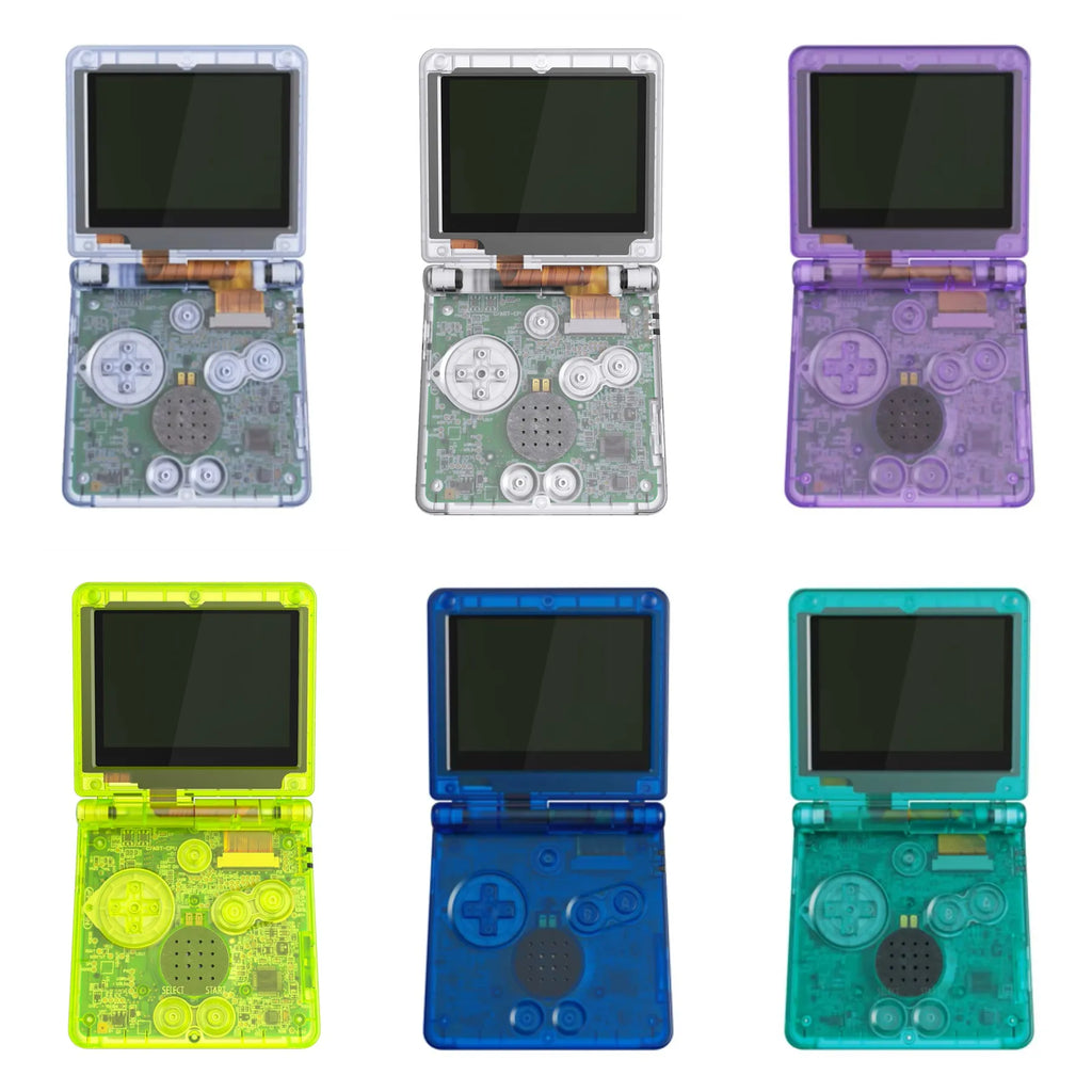 eXtremeRate Custom Replacement Housing Shell for Gameboy Advance SP (GBA SP) - Clear Series